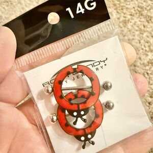 Ladybug Nipple Shield piercing jewelry 14G